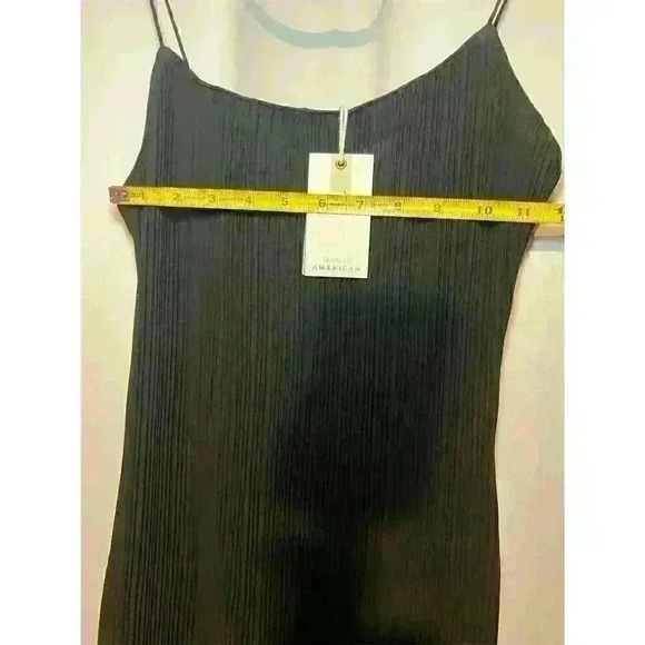 Good American Women's Black Ribbed Maxi Slip Dress Size 00 - Picture 11 of 14